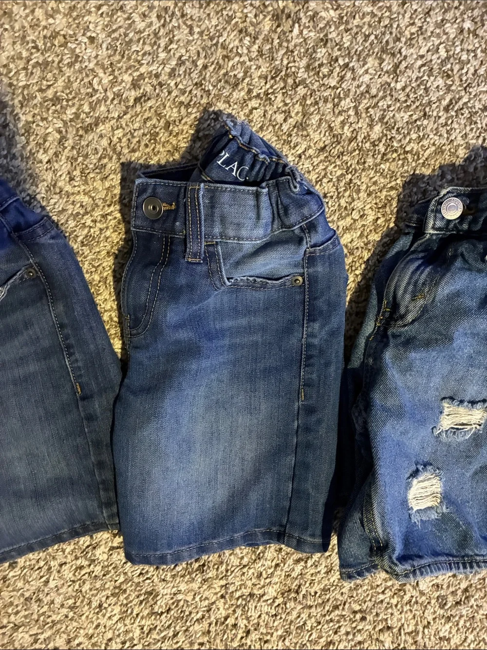 The Children's Place Dark Blue Denim Shorts Trio